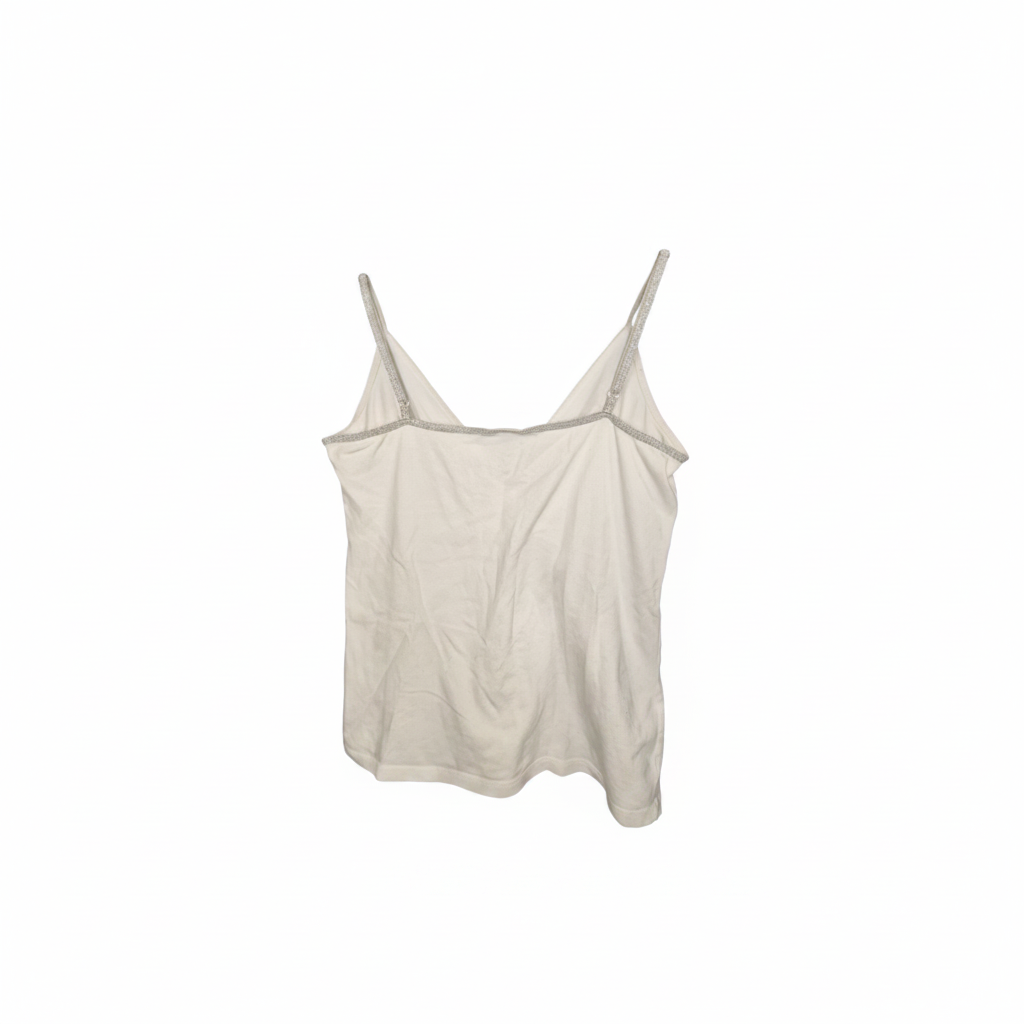 Y2K hvit singlet str S