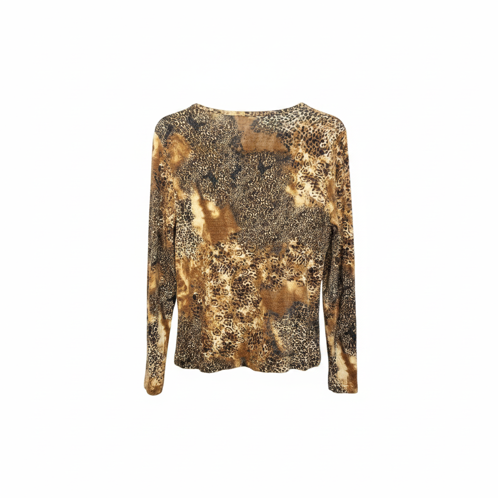 Leopard langermet topp