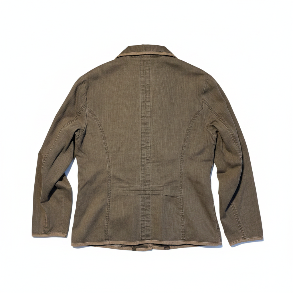 Brun jakke i jeansstoff str XL