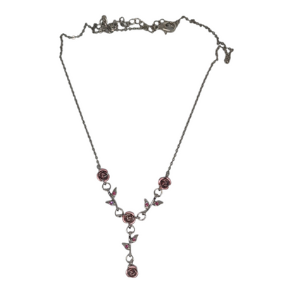 Kjede med blomter og swarovski stener