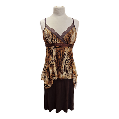 Vintage leopardkjole str M