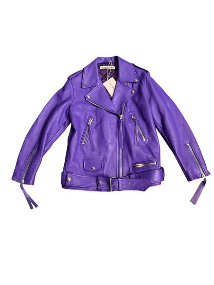 Helt ny Acne lilla skinnjakke str 34