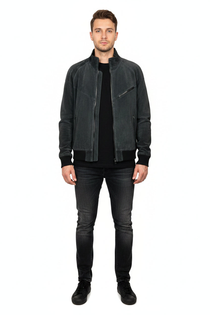 Nike semsket skinnjakke str M