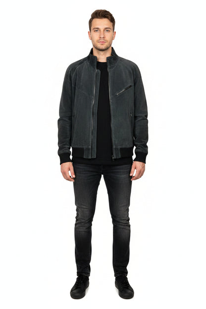 Nike semsket skinnjakke str M