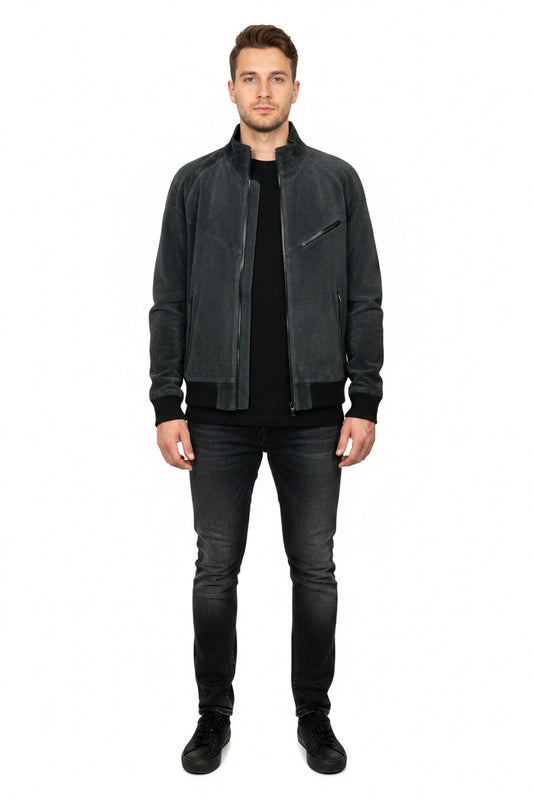 Nike semsket skinnjakke str M