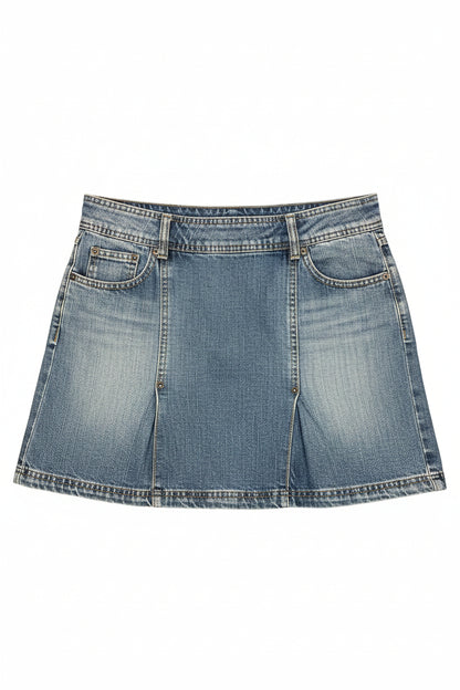 Jeans miniskjørt Y2K stil str L