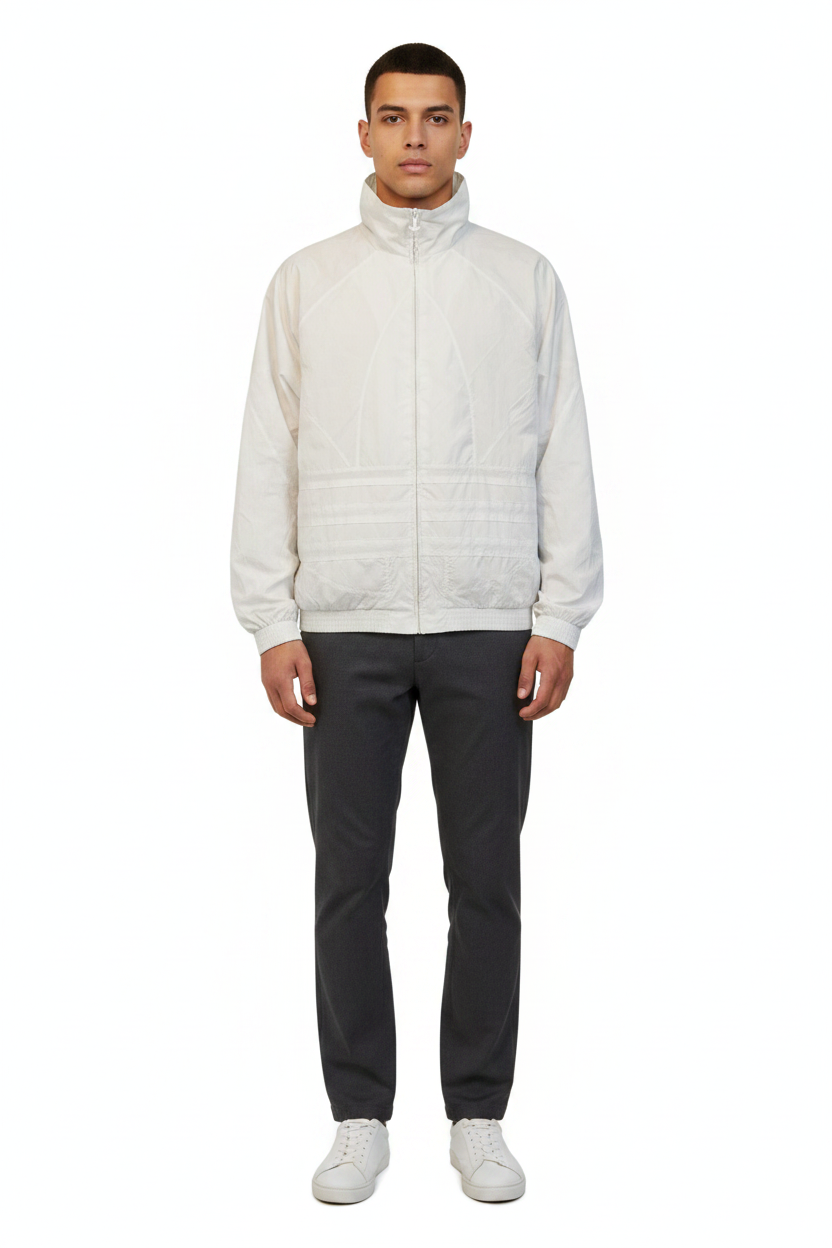 Adidas hvit treningsjakke str  XL