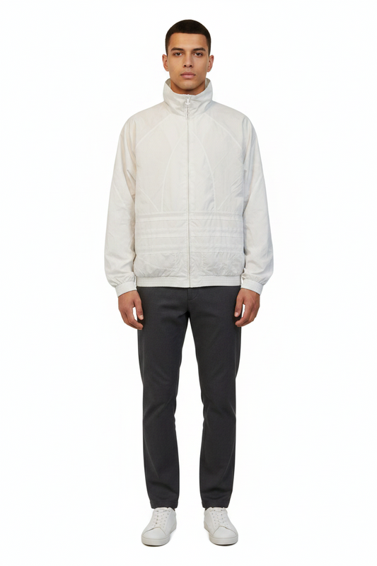 Adidas hvit treningsjakke str  XL