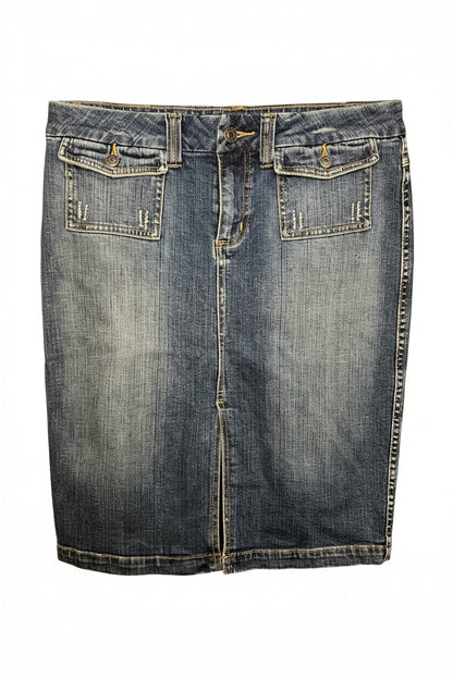 Mørkt jeansskjørt str M