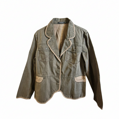 Brun jakke i jeansstoff str XL