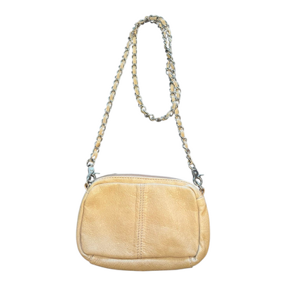 Beige liten skinnveske