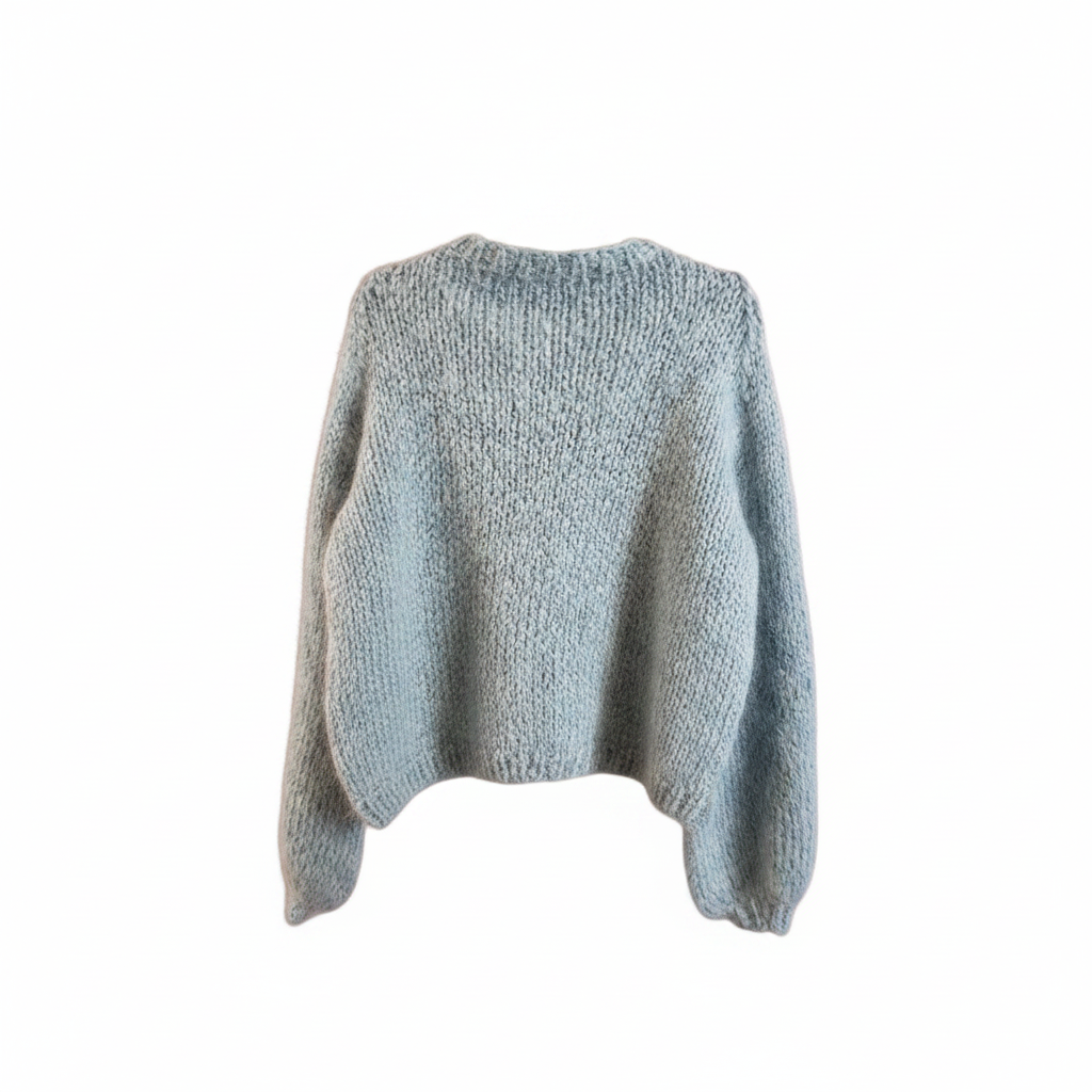 Helt ny hjemmestrikket Bjørk cardigan str M