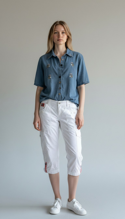 Retro oversized jeansskjorte str XL