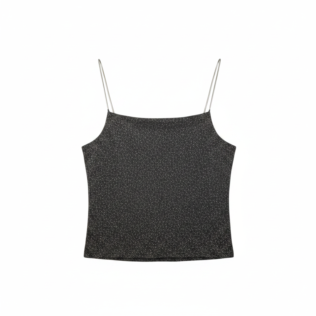Retro glittertopp str S