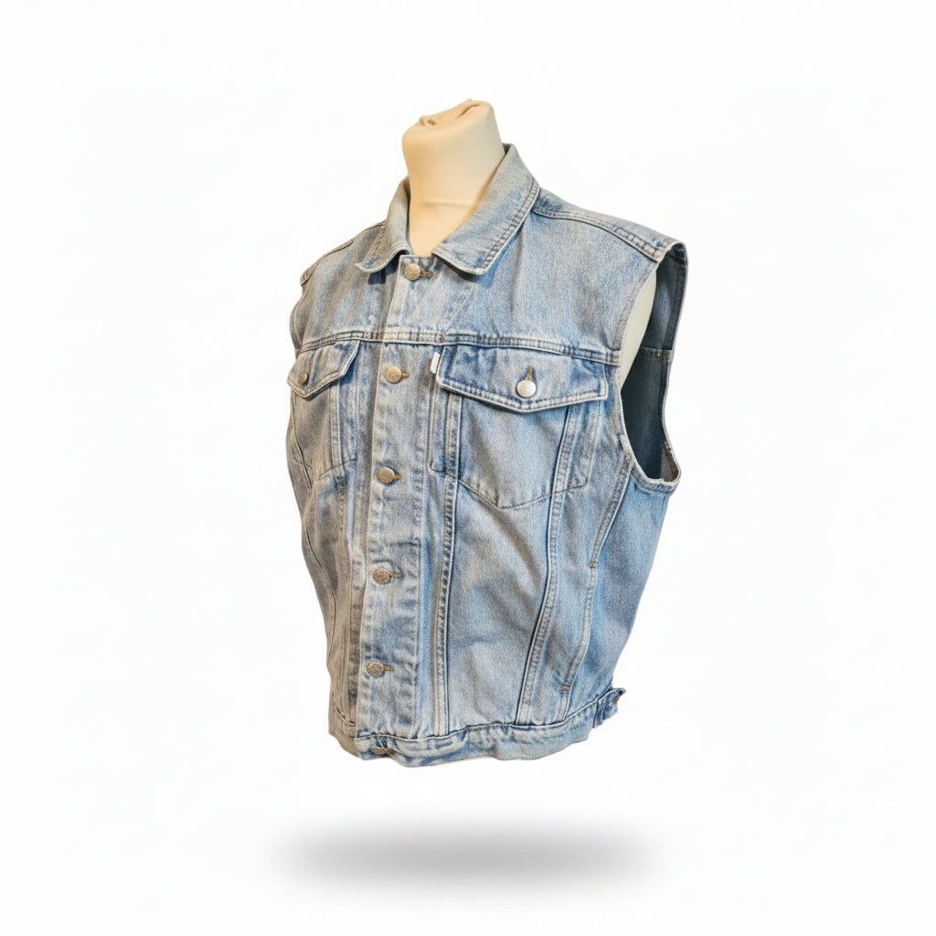 Retro jeansvest str M