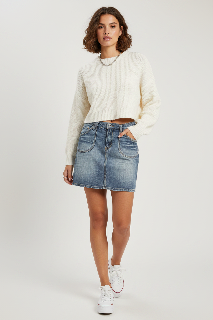 Denimskjørt str M