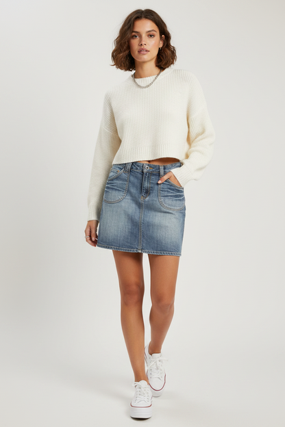 Denimskjørt str M