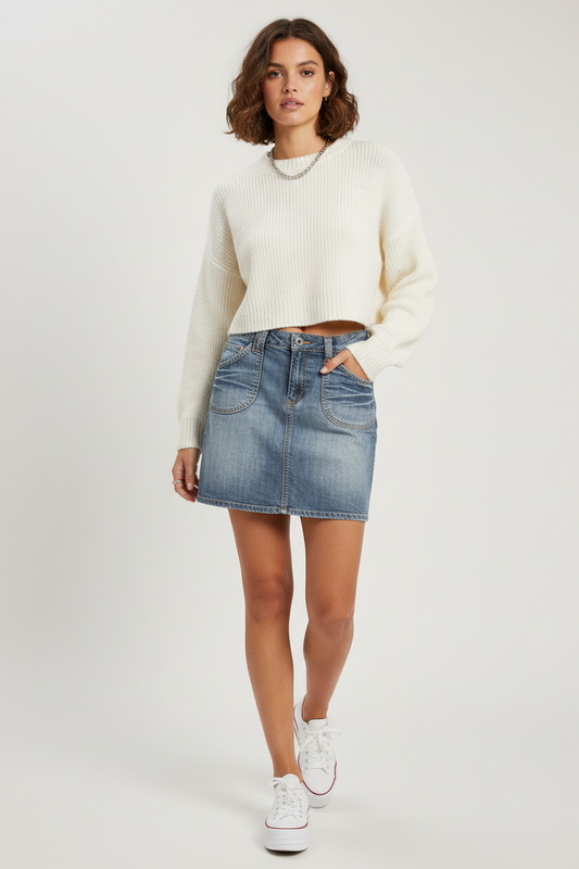Denimskjørt str M